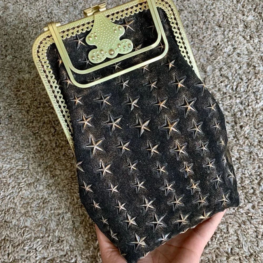Handmade Genuine Frosted Cowhide Embossed 3D Star Phone Case/Pouch - Picture 13 of 16